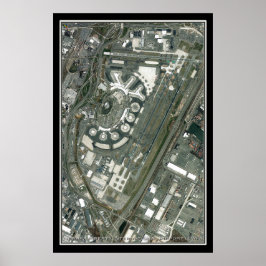 Newark Liberty Intl Airport Satellite Karta Poster