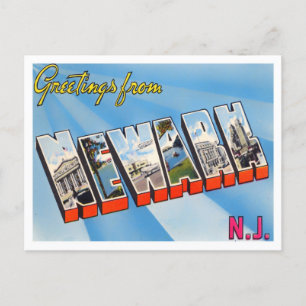 Newark, New jersey Big Brev vykort
