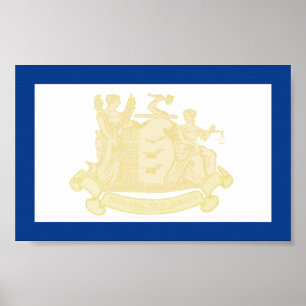 Newark (New jersey) City Flagga Poster