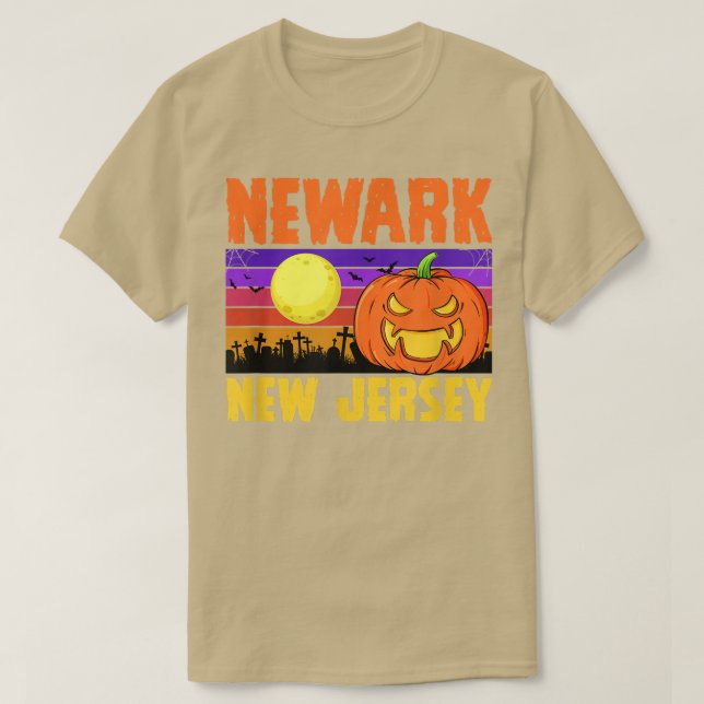 Newark New jersey Happy halloween Party kommun T Shirt (Design framsida)