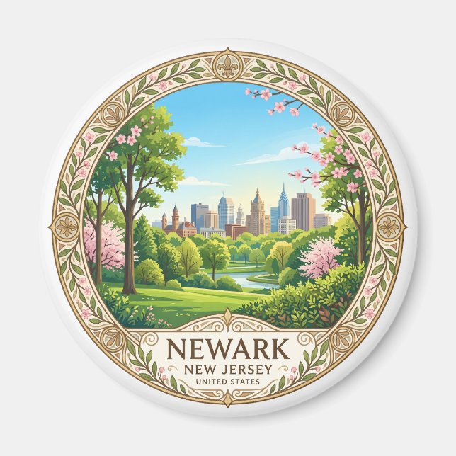 Newark New Jersey Magnet (Framsidan)