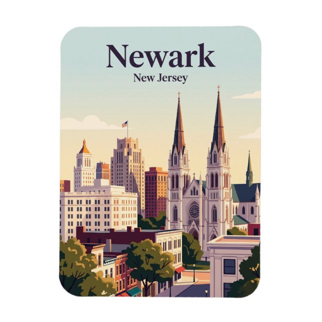 Newark, New Jersey Magnet (Vertikal)