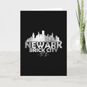 Newark New Jersey Nj Brick City Siluett Kort