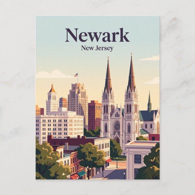Newark, New Jersey Vykort (Framsida)