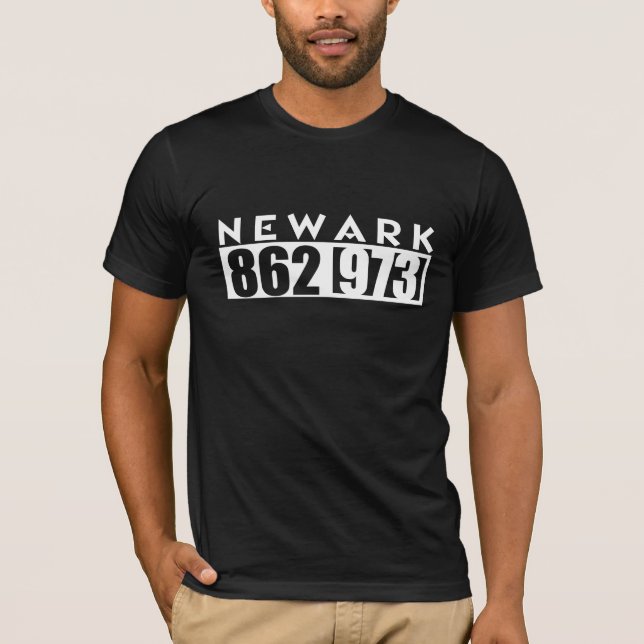 NEWARK NJ 862 & riktnummer 973 T Shirt (Framsida)