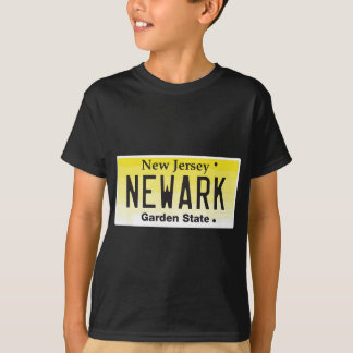Newark NJ New jersey registreringsskylt för tegels T Shirt