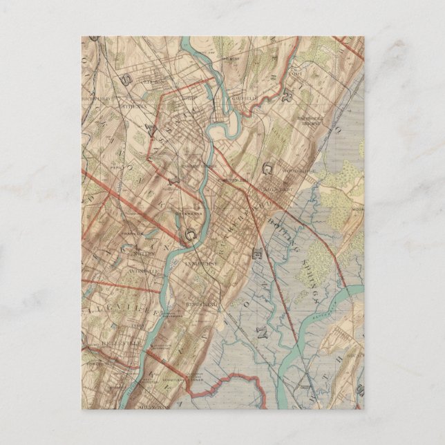 Newark och Paterson, New jersey Vykort (Framsida)