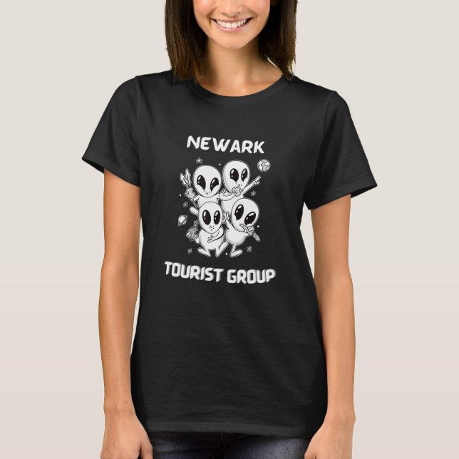 Newark Pride Alien Funny State Tourist Spac T Shirt (Framsida)