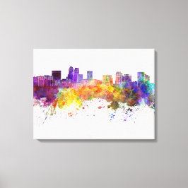 Newark skyline in watercolor background canvastryck