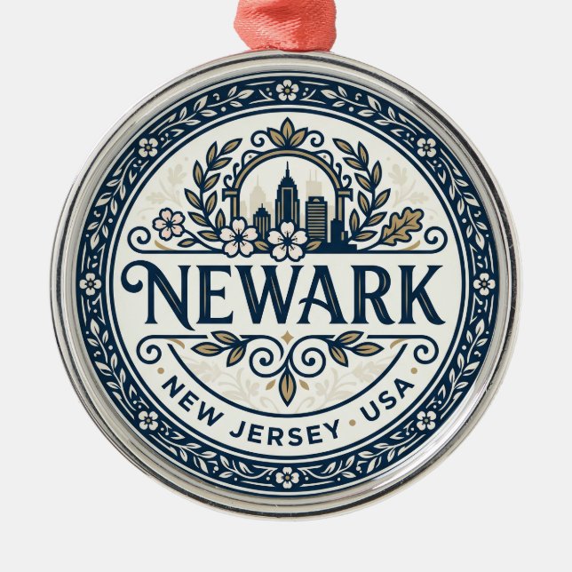 Newark USA Julgransprydnad Metall (Framsidan)