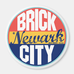 Newark vintageetikett magnet