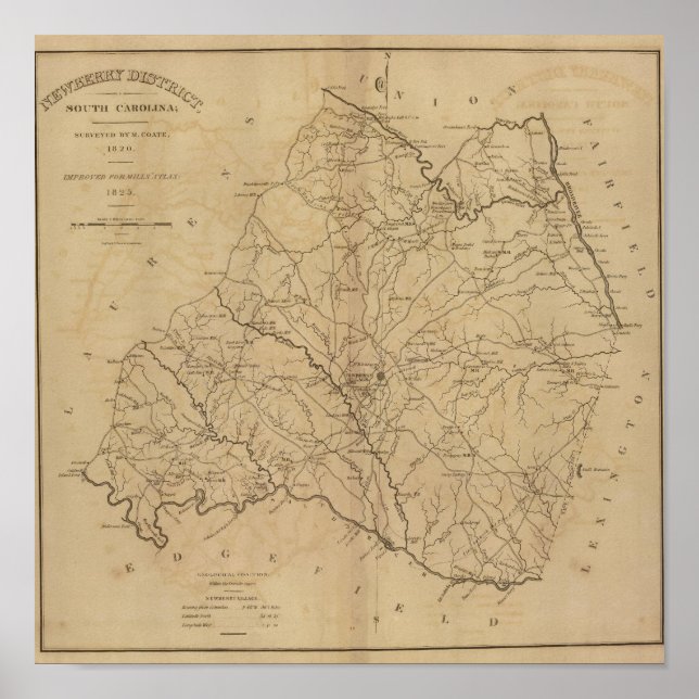 Newberry District, South Carolina Poster (Framsidan)