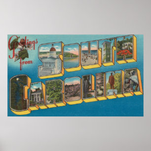 Newberry, South Carolina - Large Brev Scenes Poster