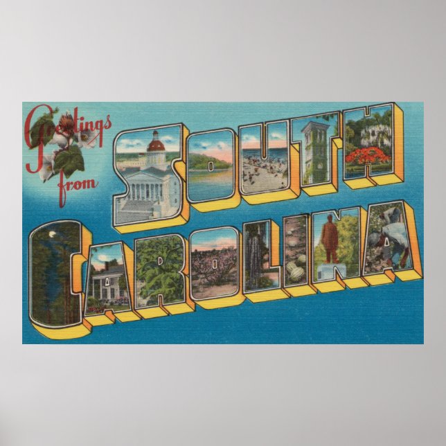 Newberry, South Carolina - Large Brev Scenes Poster (Framsidan)