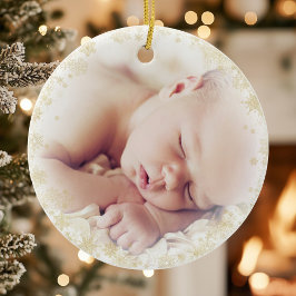 Newborn Baby första julprydnad Julgransprydnad Keramik