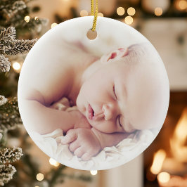 Newborn Baby första julprydnad Julgransprydnad Keramik