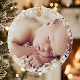 Newborn Baby första julprydnad Julgransprydnad Keramik