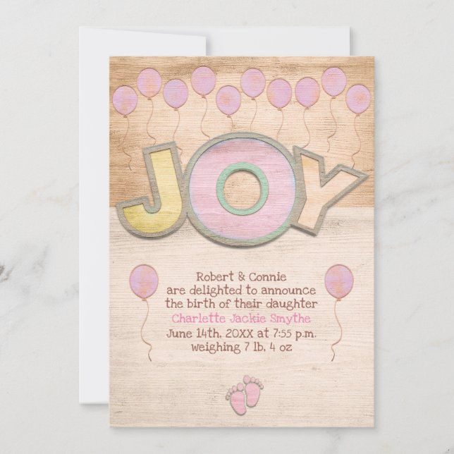 Newborn Baby Girl Meddelande (Framsida)