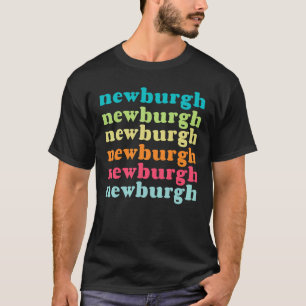Newburgh New York NY Colorful Upprepad text T Shirt