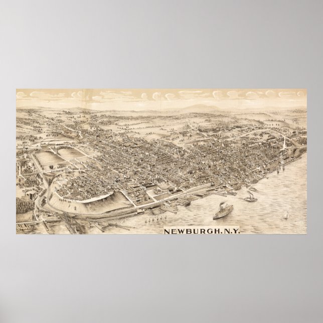 Newburgh, New YorkPanoramic MapNewburgh, NY Poster (Framsidan)