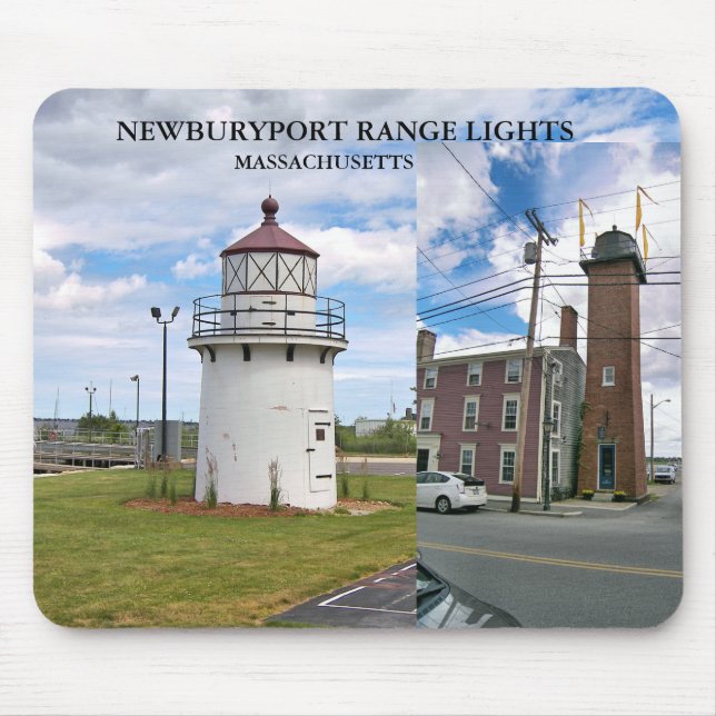 Newburyport Harbor Range Ljus, Mass Mousepad Musmatta (Framsidan)