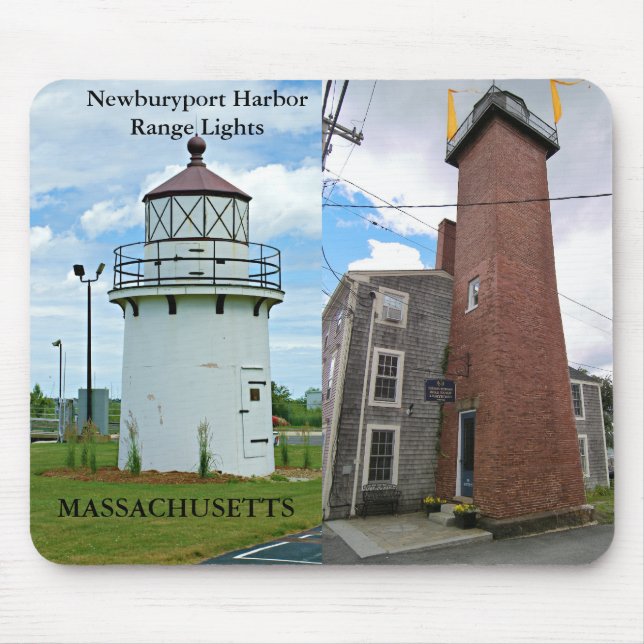 Newburyport Harbor Range Ljus, Mass Mousepad Musmatta (Framsidan)