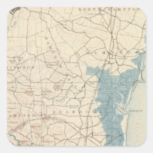 Newburyport Massachusetts Fyrkantigt Klistermärke