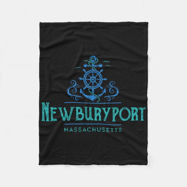 Newburyport Massachusetts Nautilus Design  Fleecefilt (Framsidan)