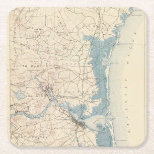 Newburyport Massachusetts Underlägg Papper Kvadrat