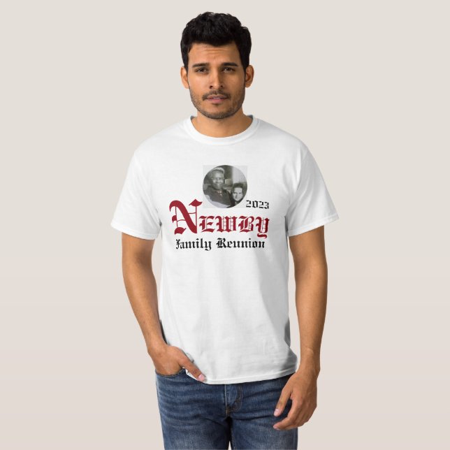 NEWBY 2023 FAMILY REUNION T SHIRT (Hel framsida)