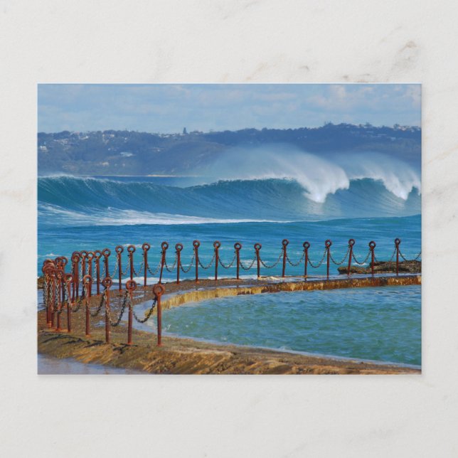 Newcastle Beach från Canoe Bassäng Vykort (Framsida)