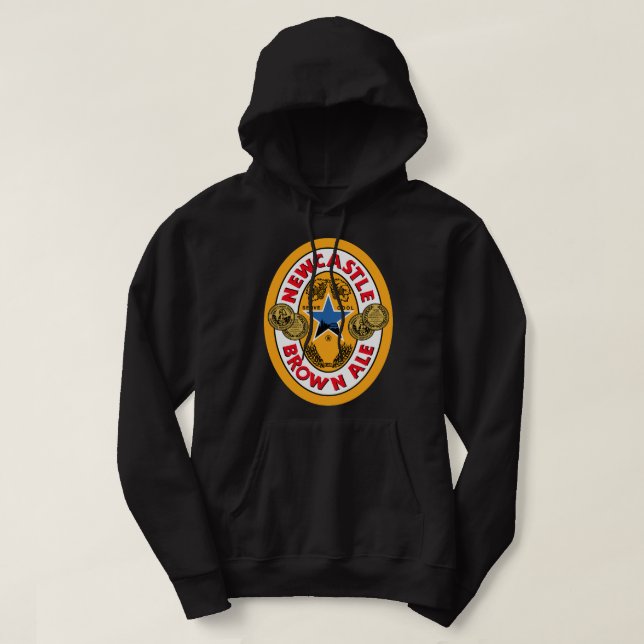 Newcastle brun öl hoodie (Design framsida)