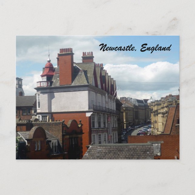 newcastle byggnader vykort (Framsida)