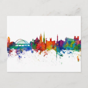 Newcastle England Siluett Vykort