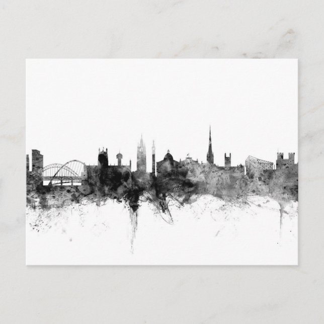 Newcastle England Skyline Vykort (Framsida)