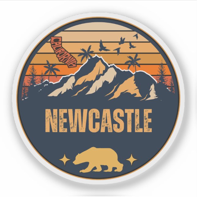 Newcastle, Kalifornien Klistermärken (Framsida)