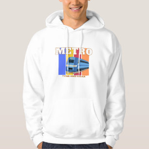 Newcastle med tunnelbana av tyne och bära hoodie