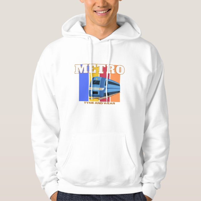 Newcastle med tunnelbana av tyne och bära hoodie (Framsida)