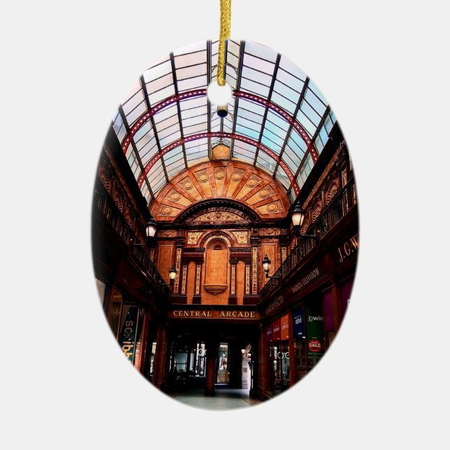 Newcastle mittarcade julgransprydnad keramik (Framsidan)