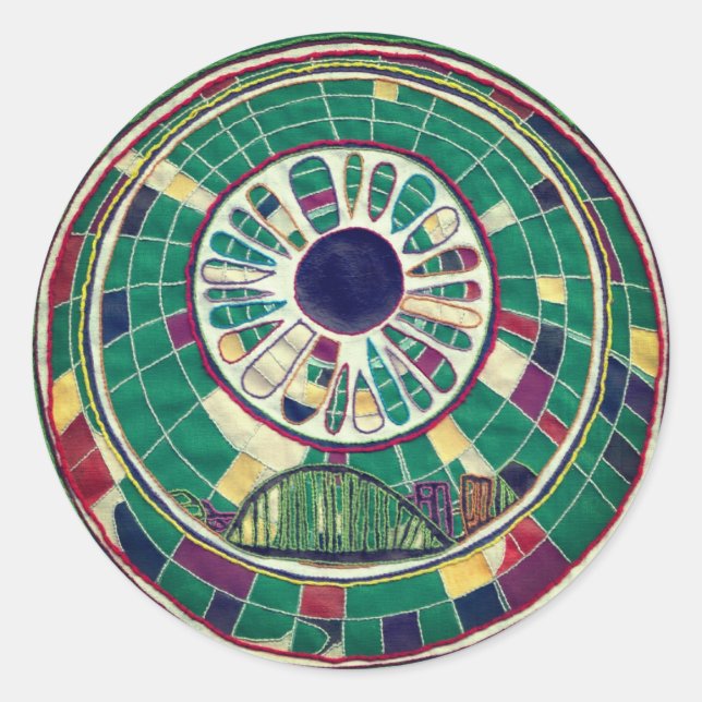 Newcastle mönster runt klistermärke (Framsida)