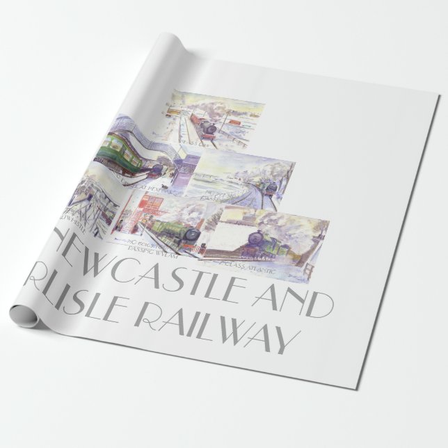 Newcastle och Carlisle Railway Wrapping Papprare Presentpapper (Utrullad)