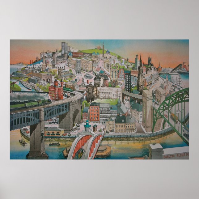 Newcastle on Tyne, England Poster (Framsidan)