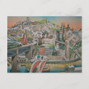 Newcastle on Tyne genom Years Postcard Vykort