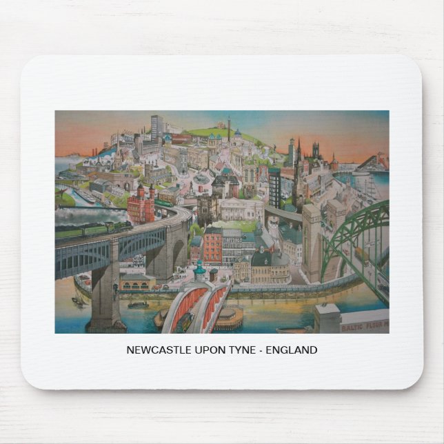 Newcastle på Tyne, den England musen vadderar Musmatta (Framsidan)