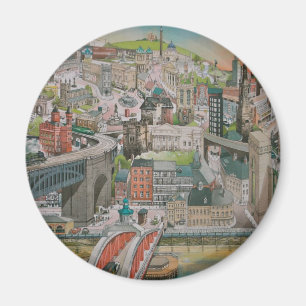 Newcastle på Tyne till och med årsmagneten Magnet