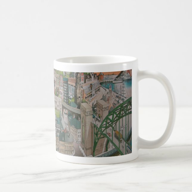 Newcastle på Tyne till och med årsmuggen Kaffemugg (Höger)