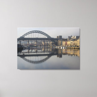 Newcastle Quayside & Tyne Bridge Canvastryck