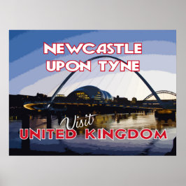 Newcastle upon Tyne, besök Storbritannien.. Poster