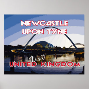 Newcastle upon Tyne, besök Storbritannien.. Poster