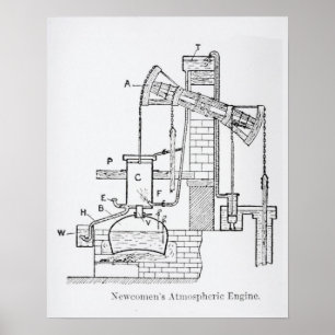 Newcomens atmosfäriska motor poster